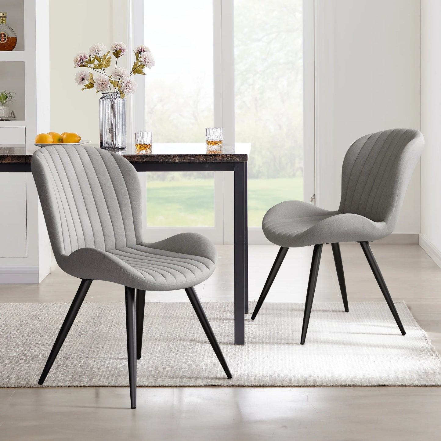 Modern Chair Comfortable Backrest 2PC