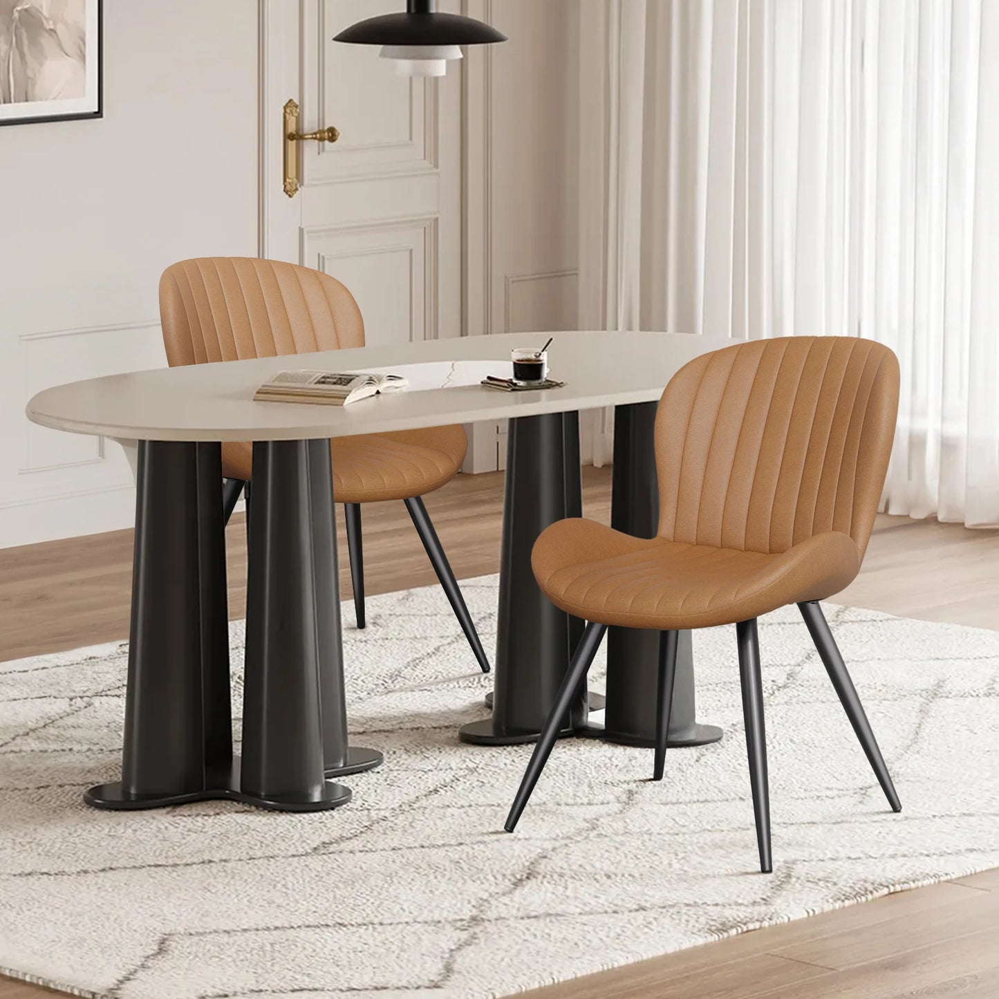 Modern Chair Comfortable Backrest 2PC