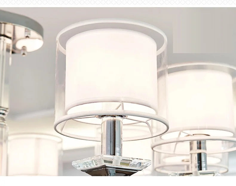 LED Ceiling Chandelier Lighting Modern Chrome Lamp