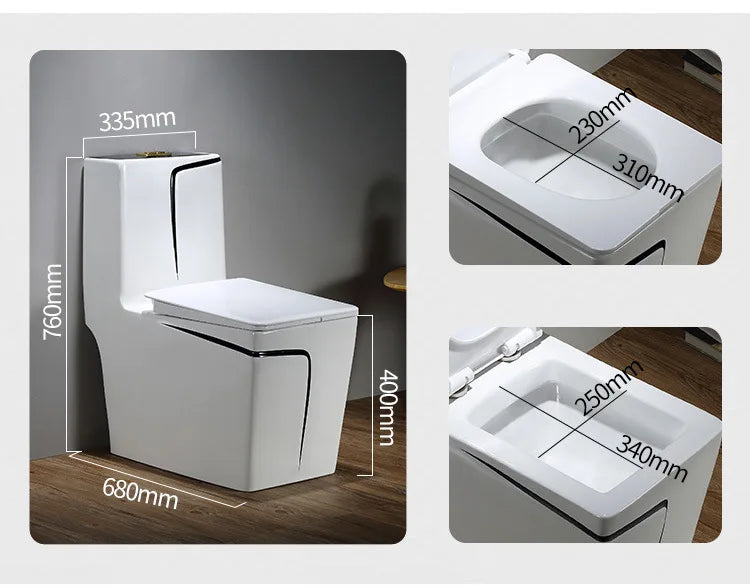 Ceramic Siphon Quiet Water-saving Colored Seat