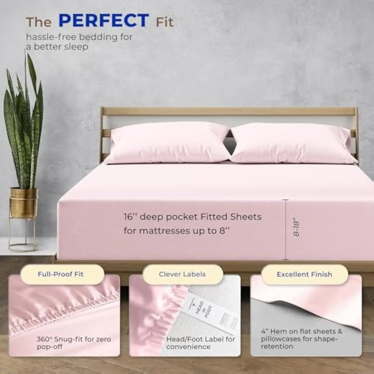 1000TC Egyptian Sheets King Size Bed - Sateen