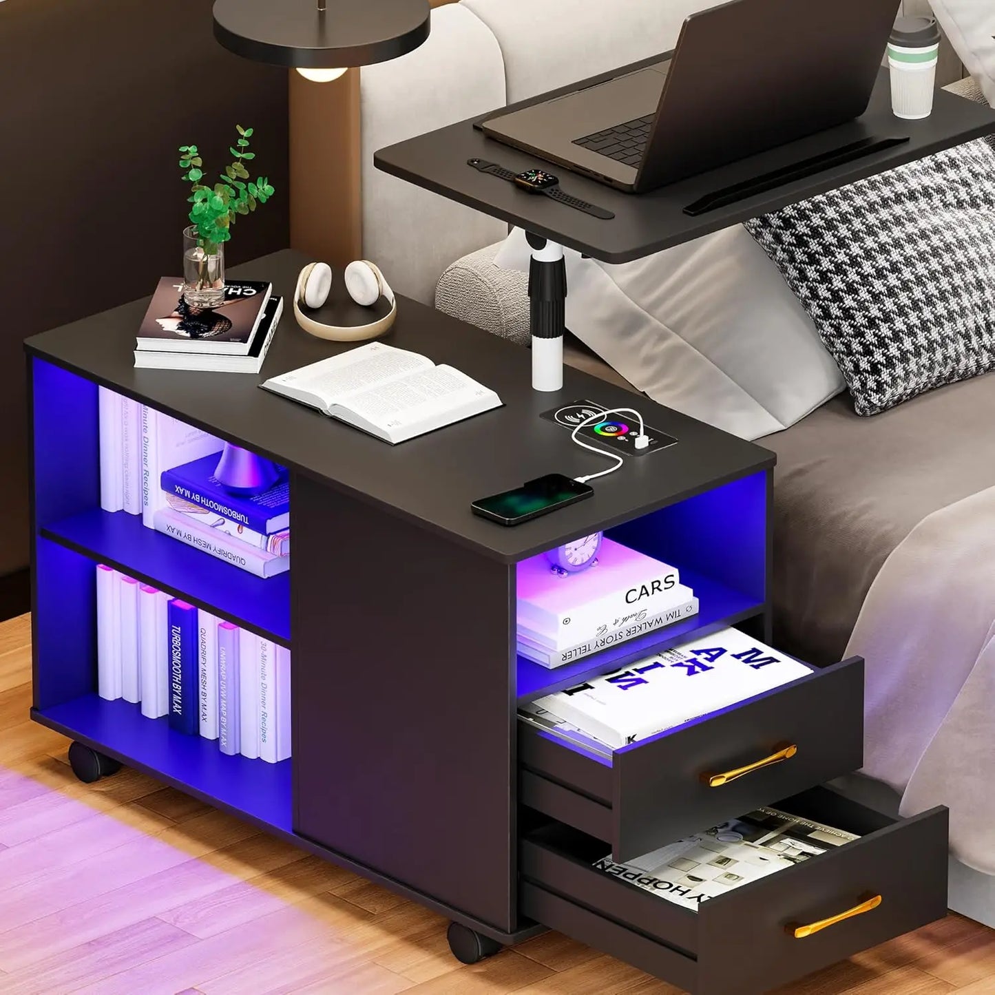 360' LED Wireless Charging Auto Sensor Night Stand