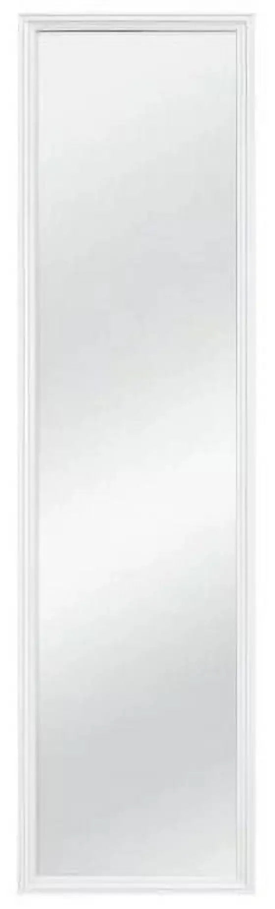 13" x 49" White Over the Door Mirror