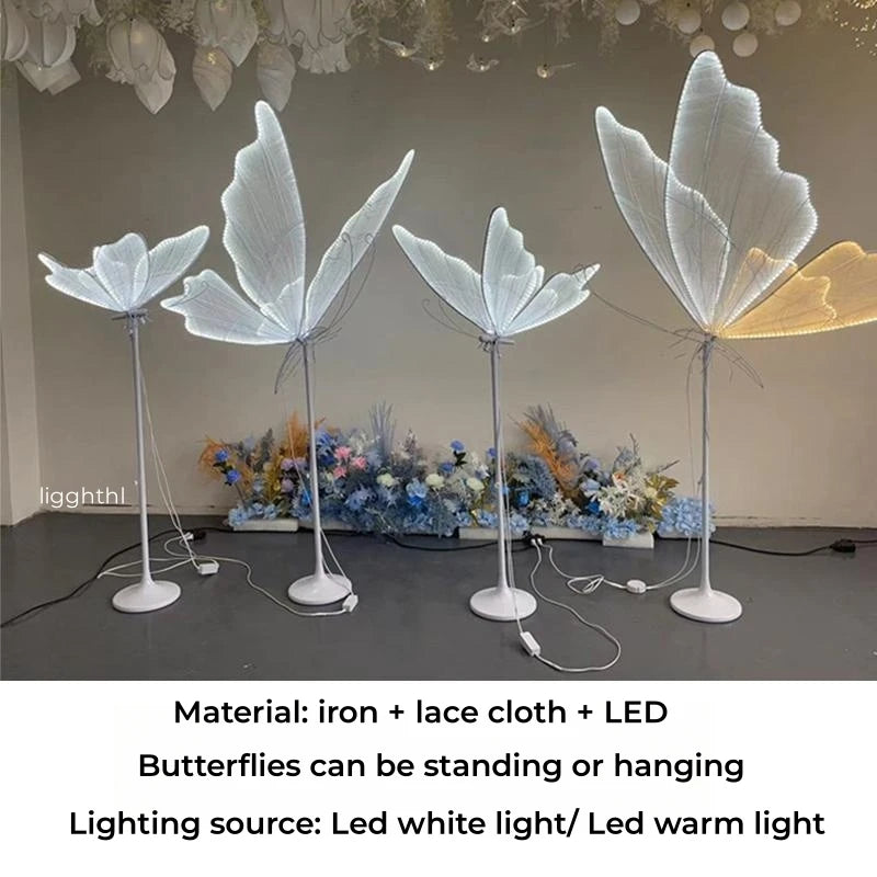 Wedding Light Butterflies Floor LED Lace Lamp
