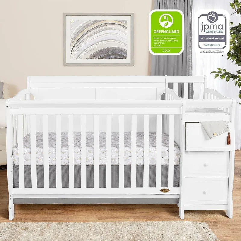 5/1 Brody Convertible Crib With Changer In White