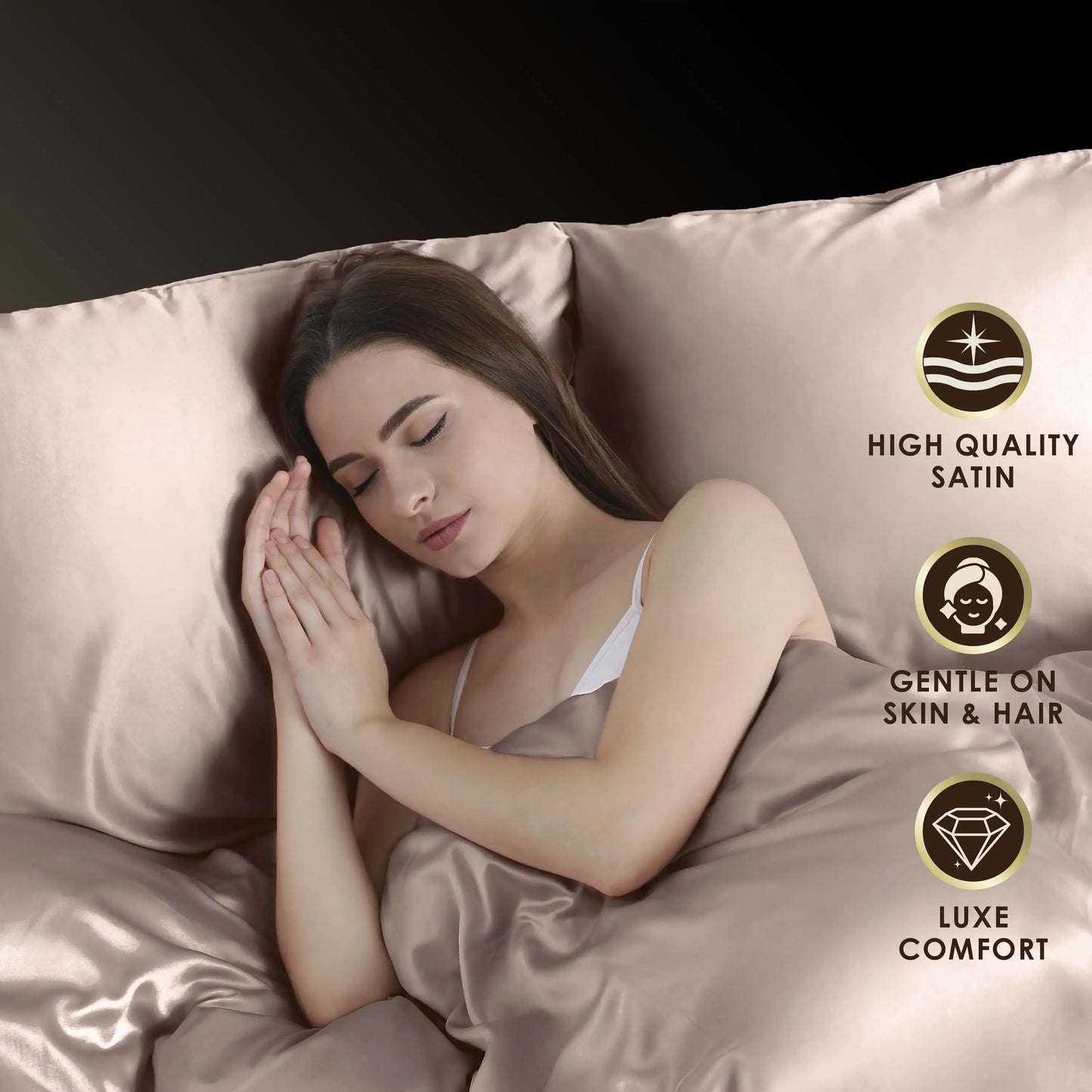 4PC Martex Satin Silk Full Sheet Set