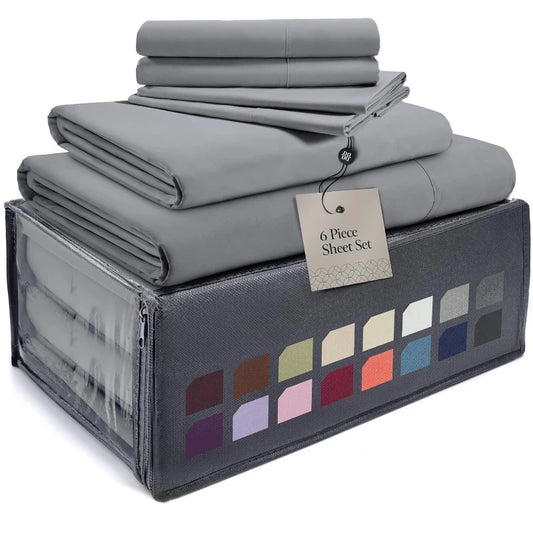 Luxury 6 Piece Sheet Set  Wrinkle Free