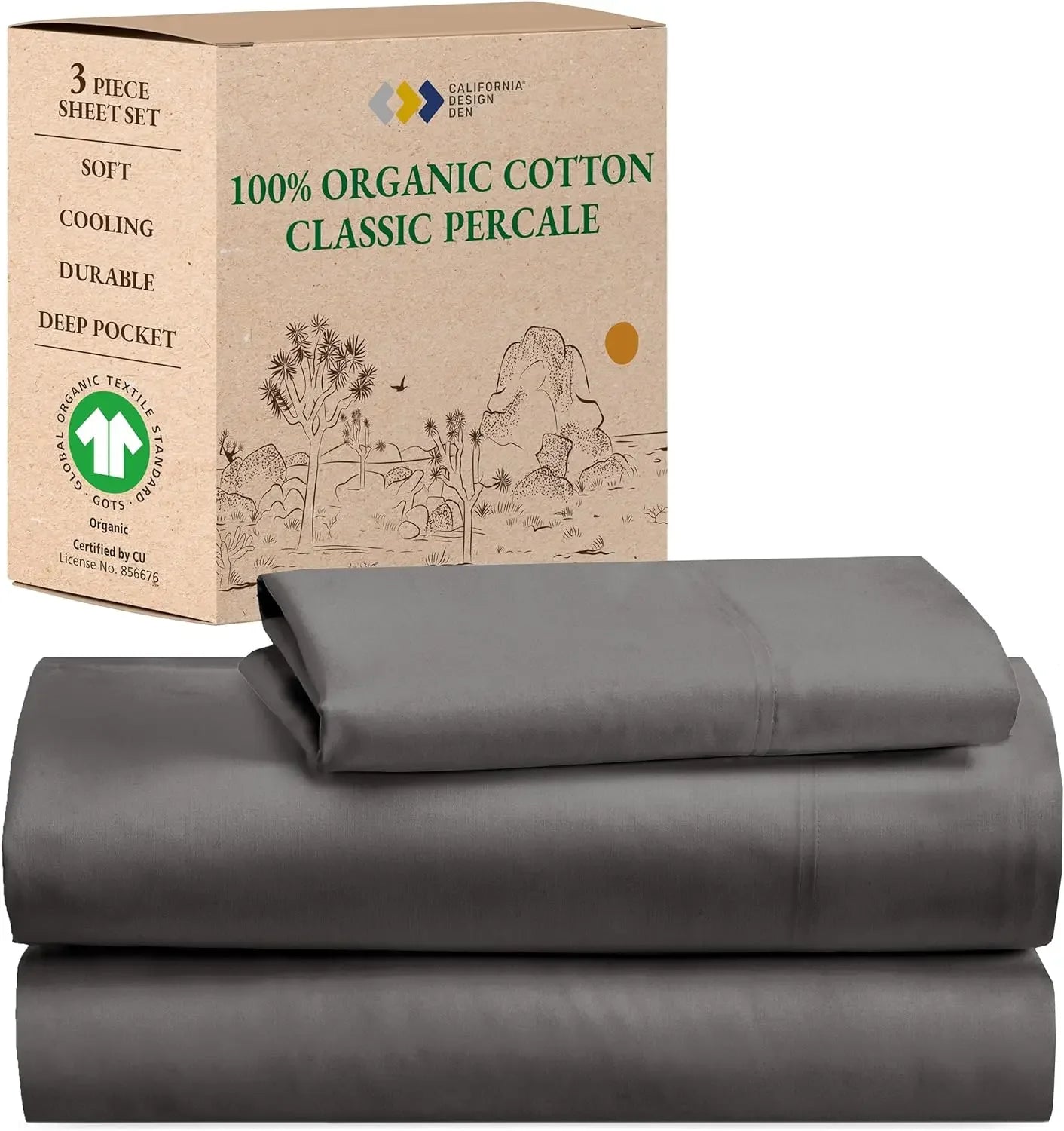 Soft Cooling King Size Sheets 100% Organic Cotton