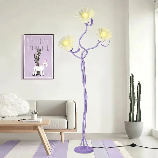 Vintage 3 Heads Flower Floor Lamp  Modern Led