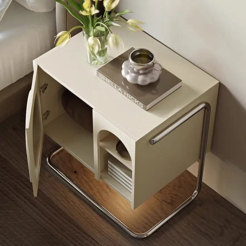 French Retro Cream Style Bedside Table