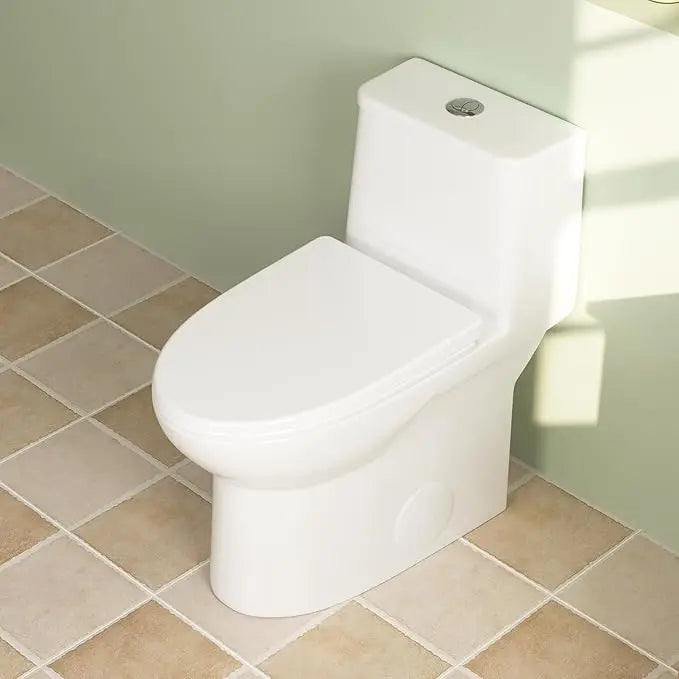 Elongated One Piece Toilet with High Efficient Flush