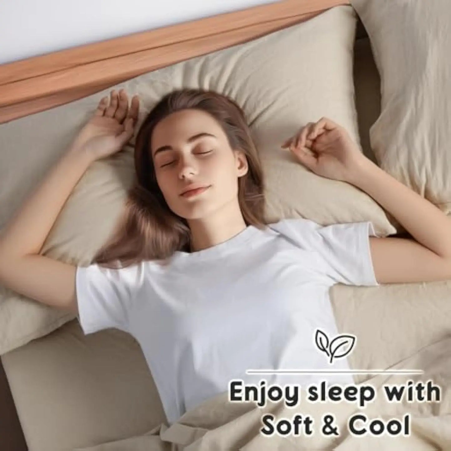 French Pure Linen Sheets, Breathable and Durable
