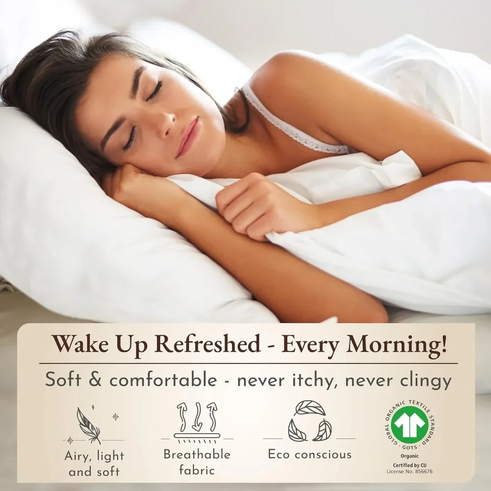 Soft Cooling King Size Sheets 100% Organic Cotton