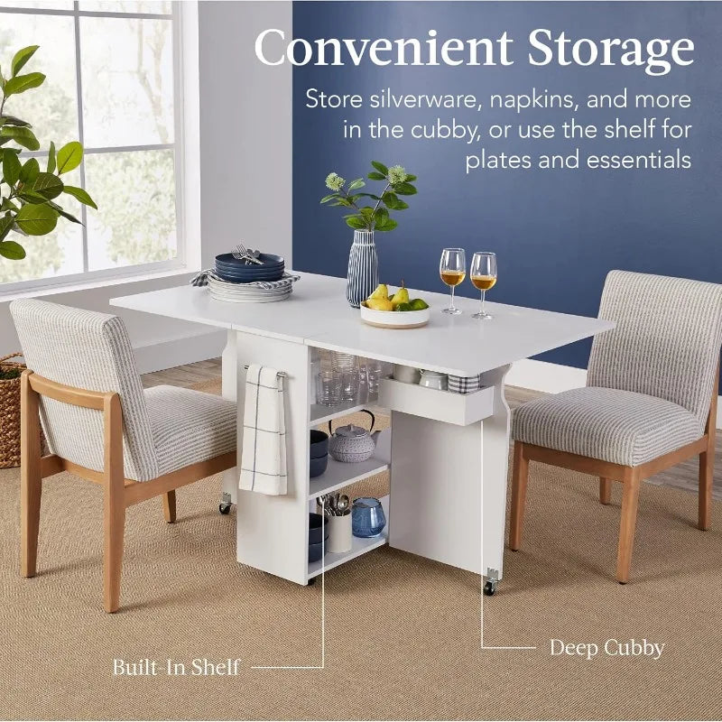 Folding Dining Table, Multipurpose Space Saving