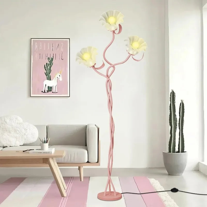 Vintage 3 Heads Flower Floor Lamp  Modern Led
