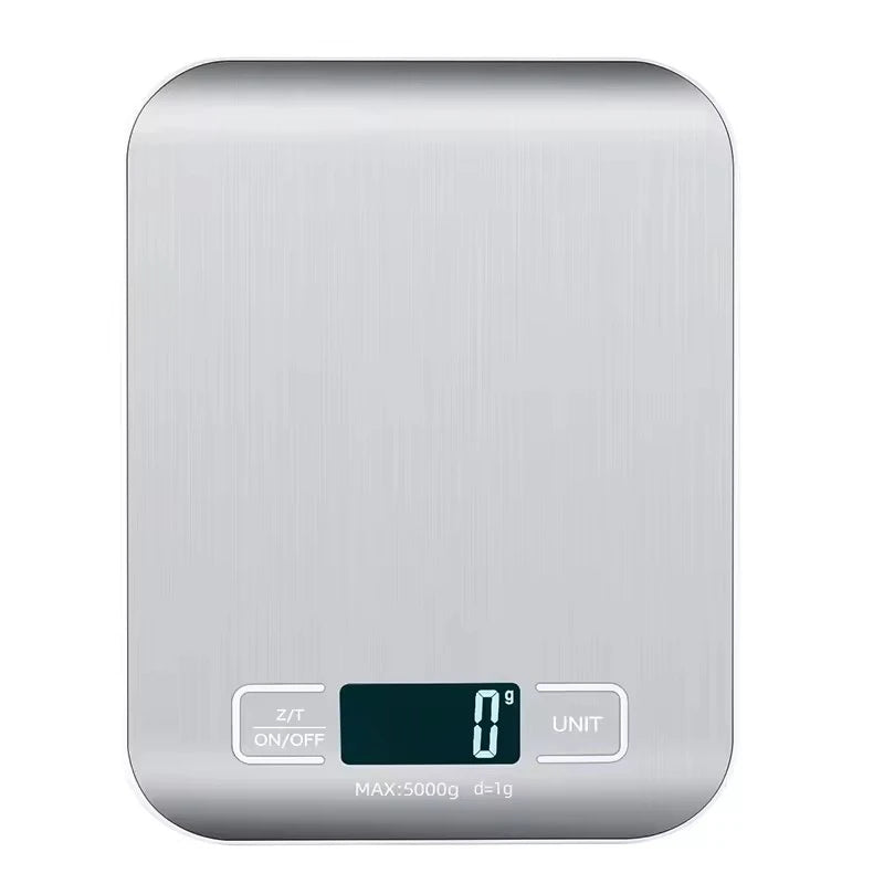 Digital Kitchen Scale LED Display Stainless Steel