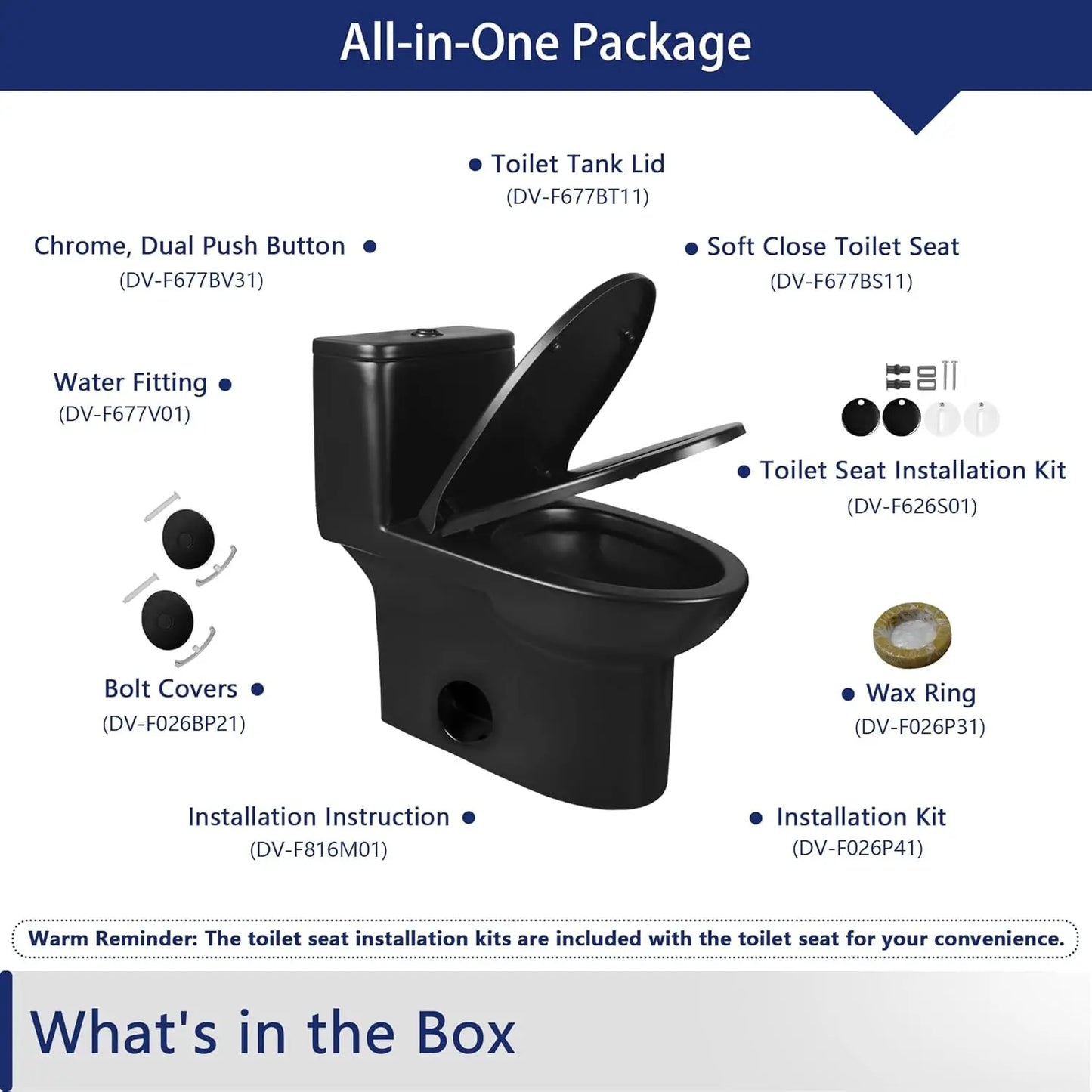 Elongated One Piece Toilet with High Efficient Flush