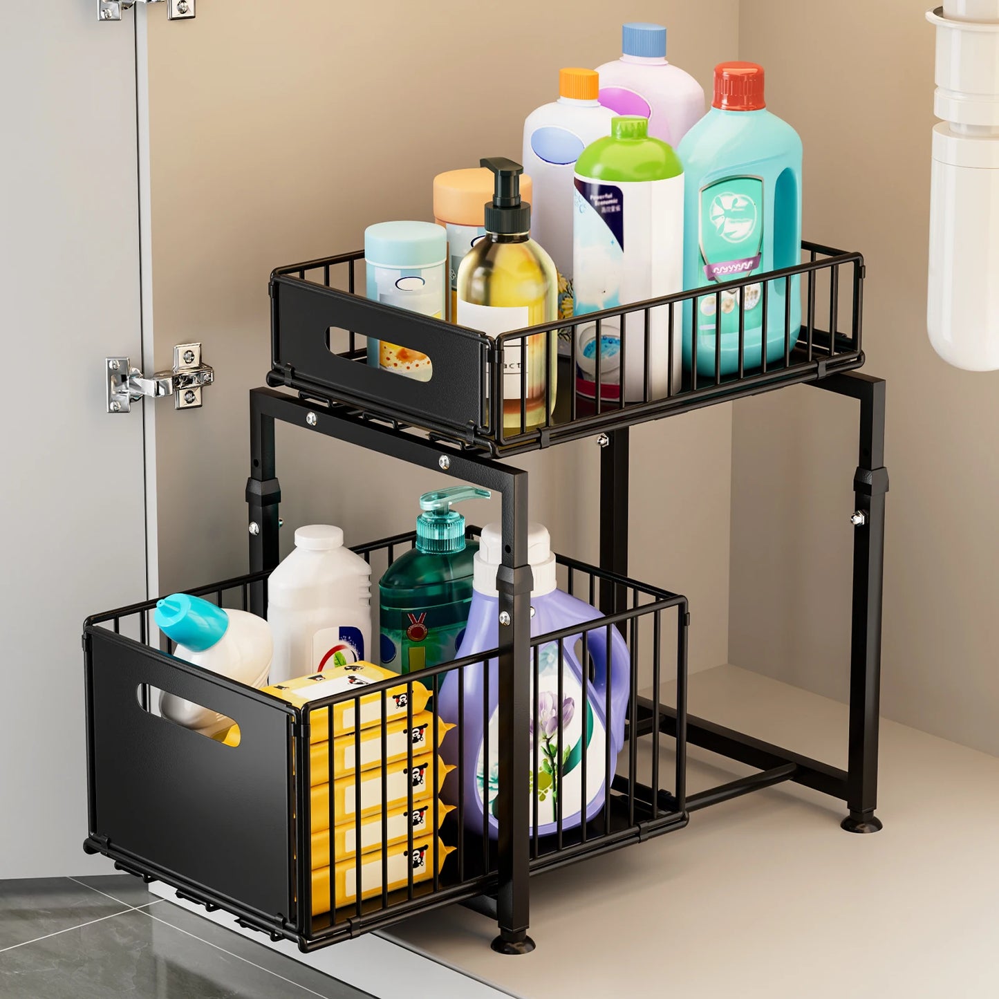 Under Sink Pull Out Kitchen Sink Organizer