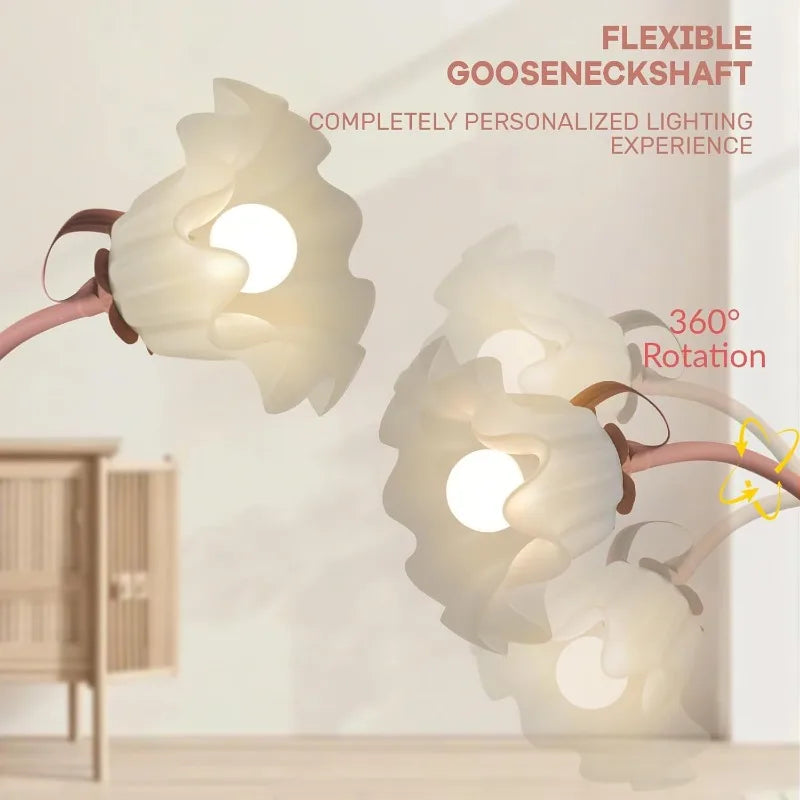 Vintage 3 Heads Flower Floor Lamp  Modern Led