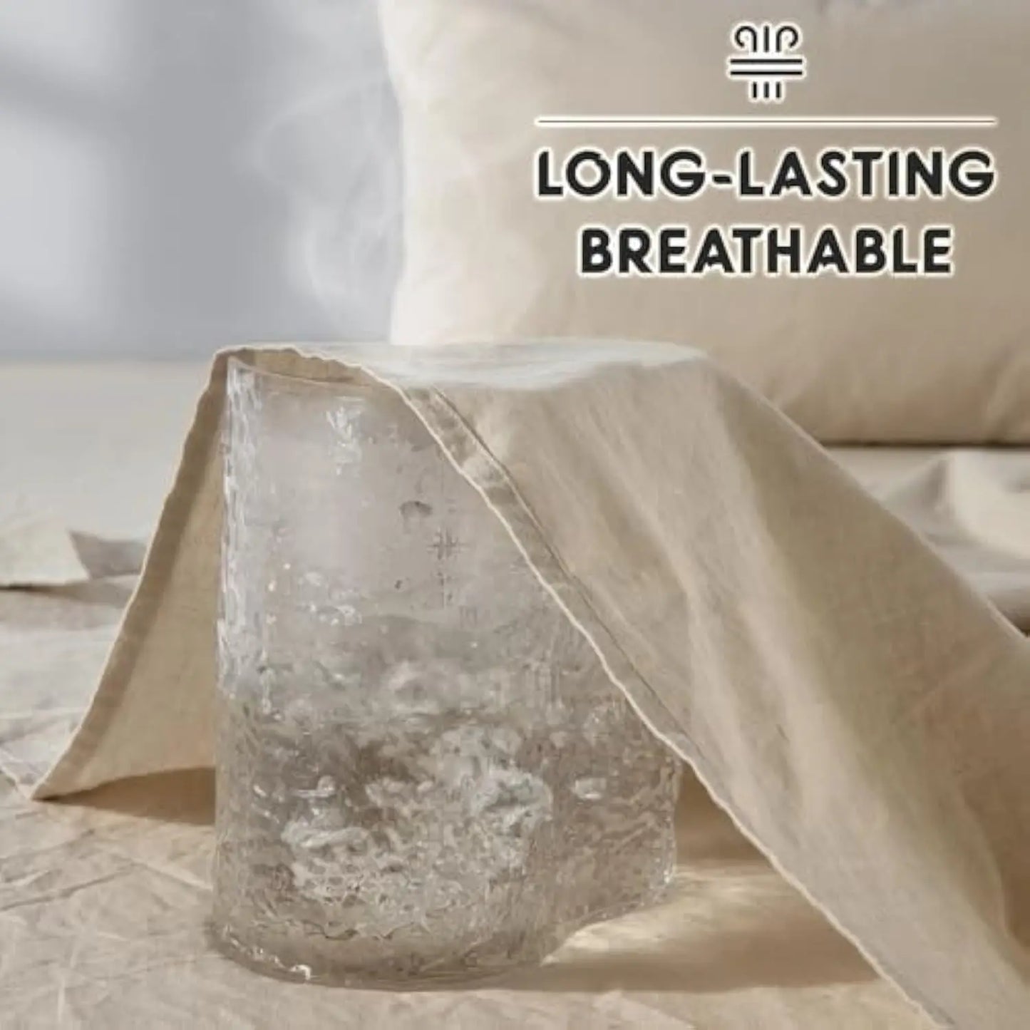 French Pure Linen Sheets, Breathable and Durable