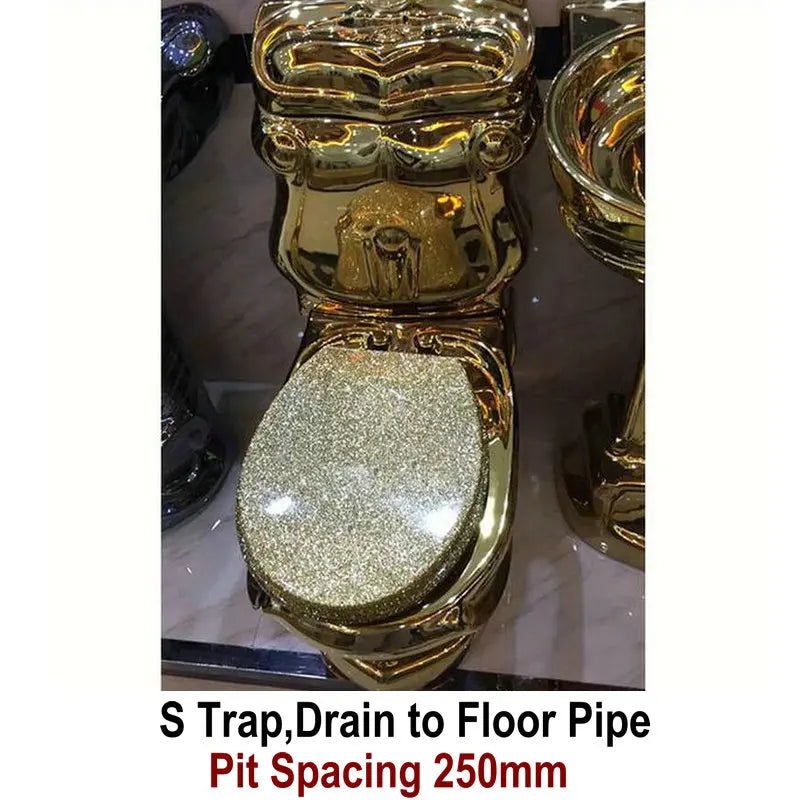 Golden Gravity-Flush Washdown Wide Sewer Pipe Dual Flush