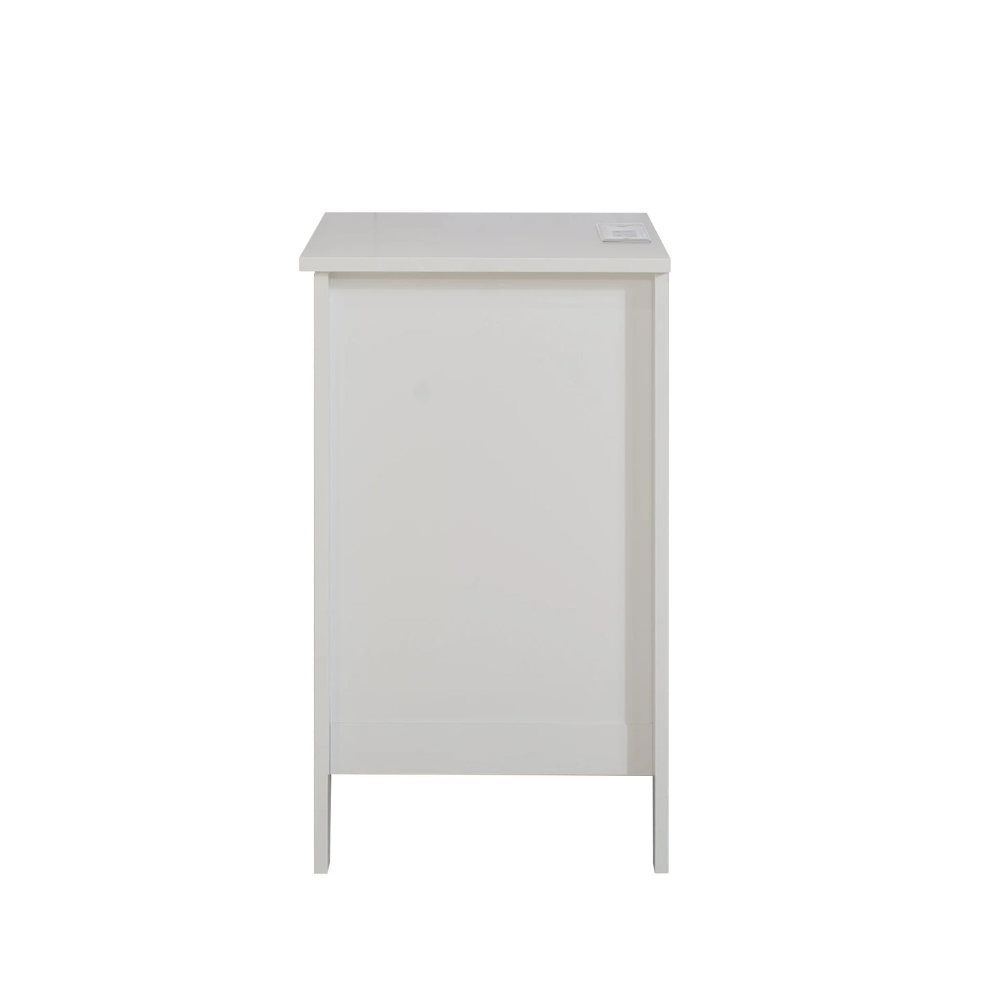 White 3 Drawers, Charging Station & Power Outlets