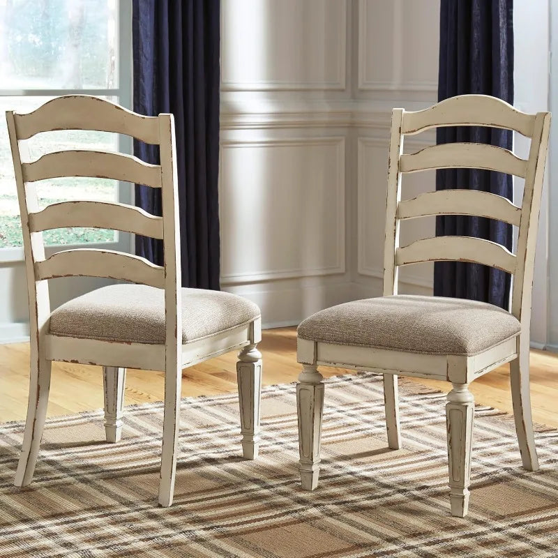 Dining Room Upholstered Chair 2 Count, Antique White
