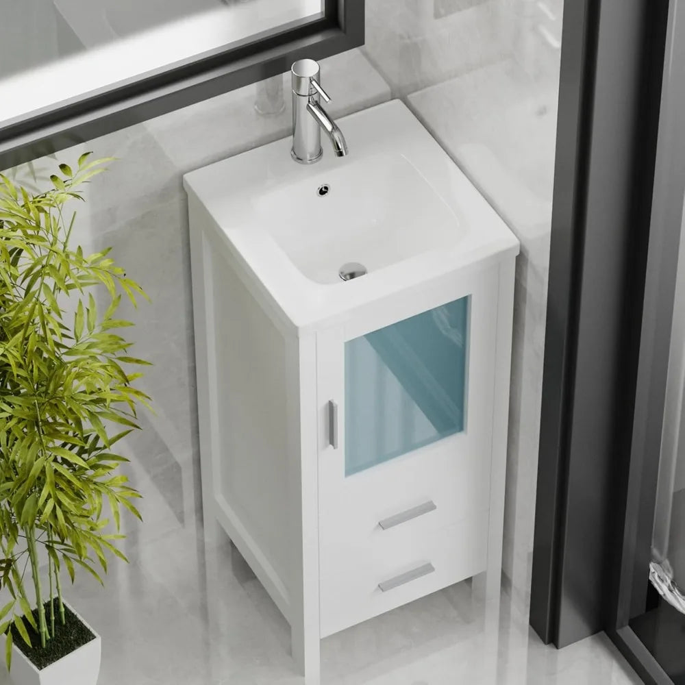16" Bathroom Vanity with Sink
