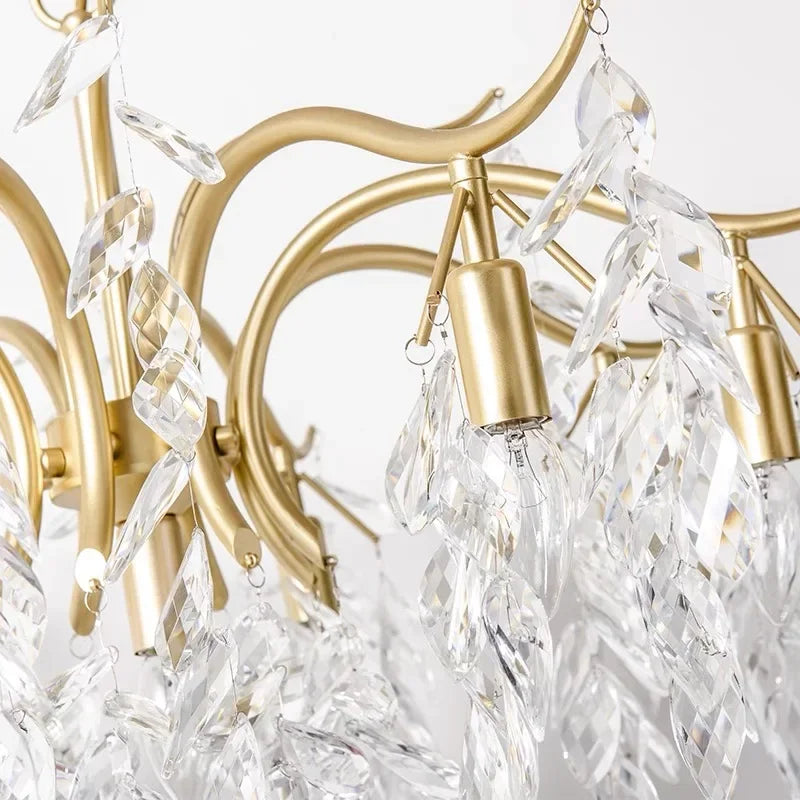 Modern Crystal Pendant Black Ceiling Chandelier