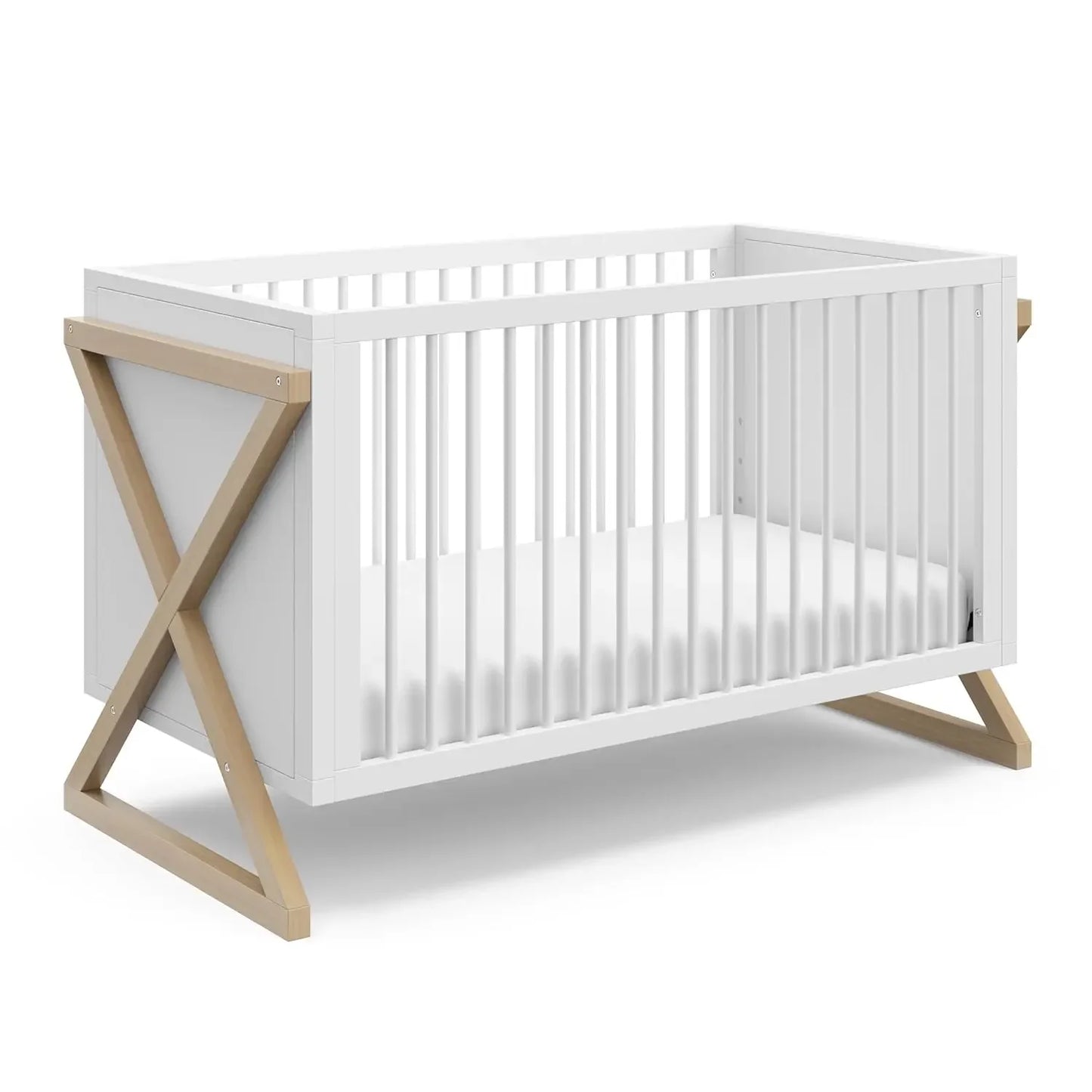 3-in-1 Convertible Crib (Vintage Driftwood) Easily Converts