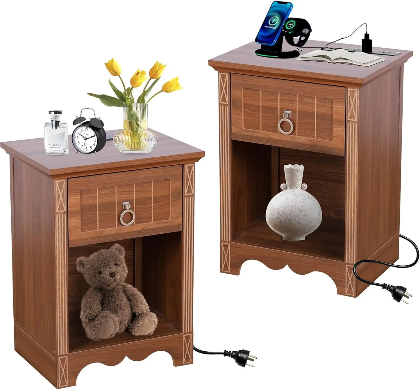 Mid Century Bedside Tables With Drawer
