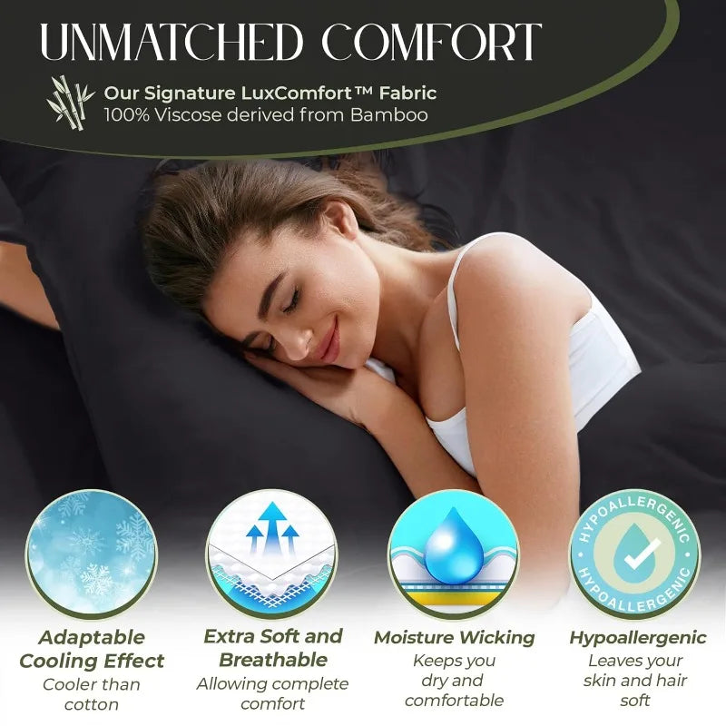 Viscose Bamboo 4pcs Soft Cooling Sheet Set