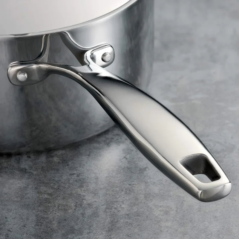 Stainless Steel 12-Piece Cookware Set with Lid