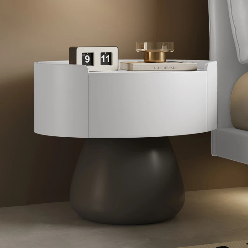 Cream Style Nightstand Trendy Modern Elegant