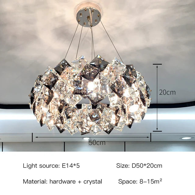 Crystal Chandelier Lighting Modern Luxury Living Room