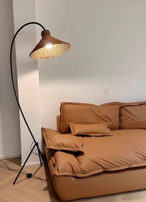 Modern Nordic Minimalism Rattan Led Floor Lamp