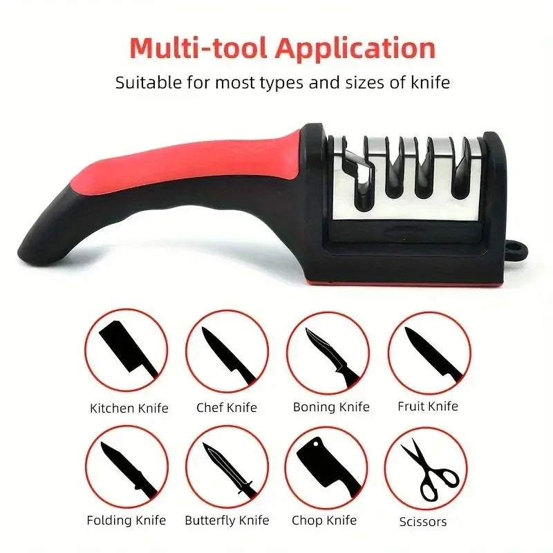 Three-Purpose Sharpening Stone for Kitchen Tools