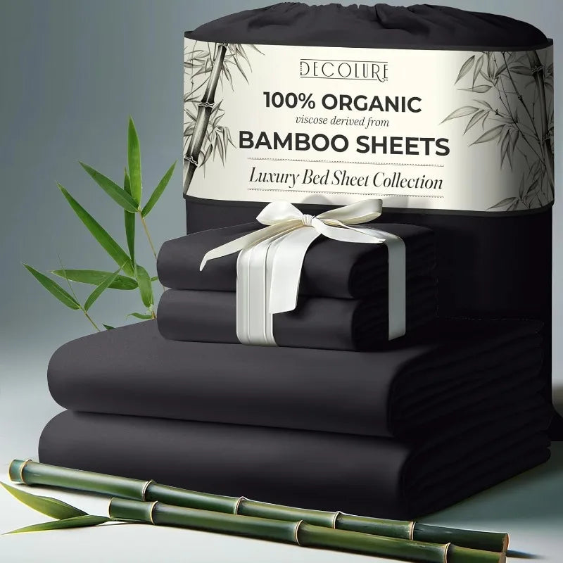 Viscose Bamboo 4pcs Soft Cooling Sheet Set