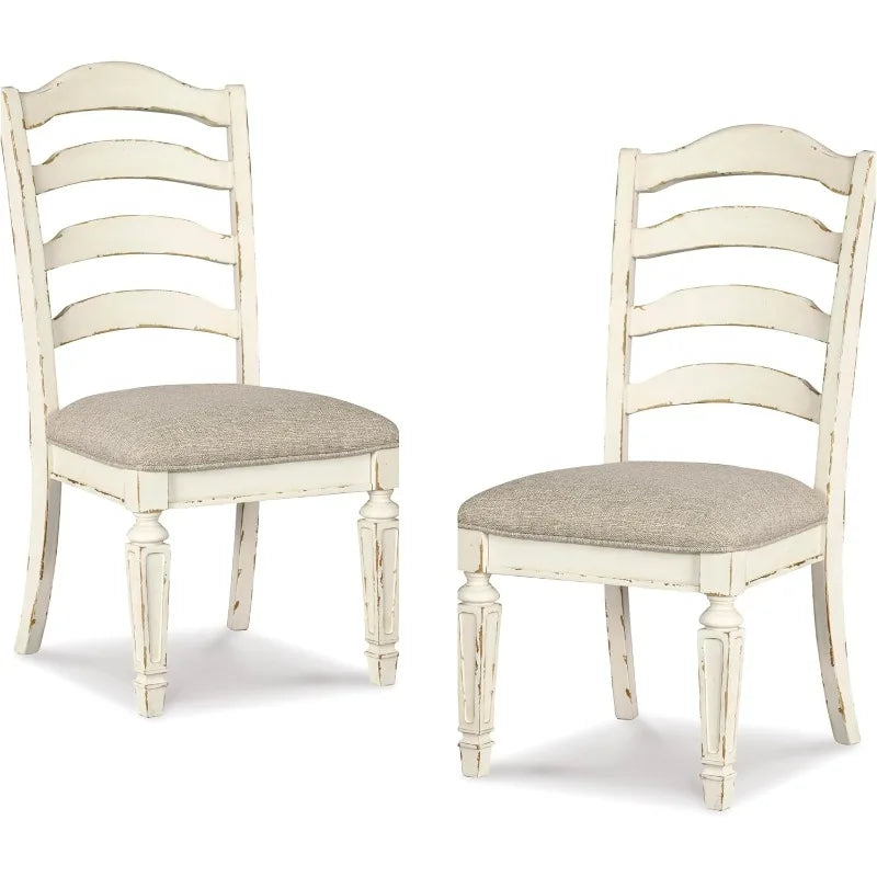 Dining Room Upholstered Chair 2 Count, Antique White