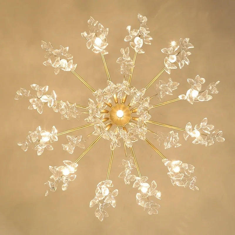 Modern Crystal Pendant Black Ceiling Chandelier