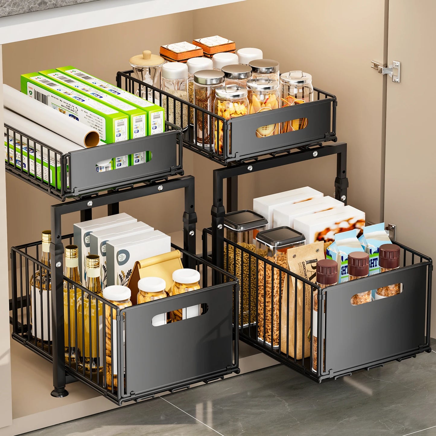 Under Sink Pull Out Kitchen Sink Organizer
