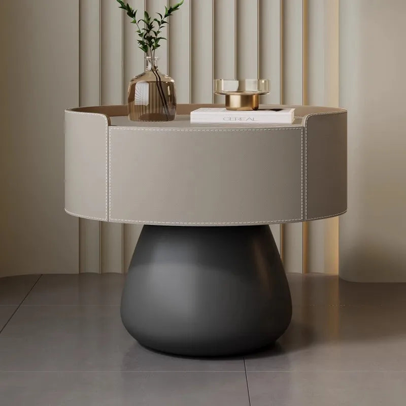 Cream Style Nightstand Trendy Modern Elegant
