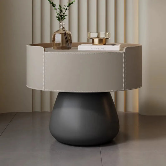 Cream Style Nightstand Trendy Modern Elegant