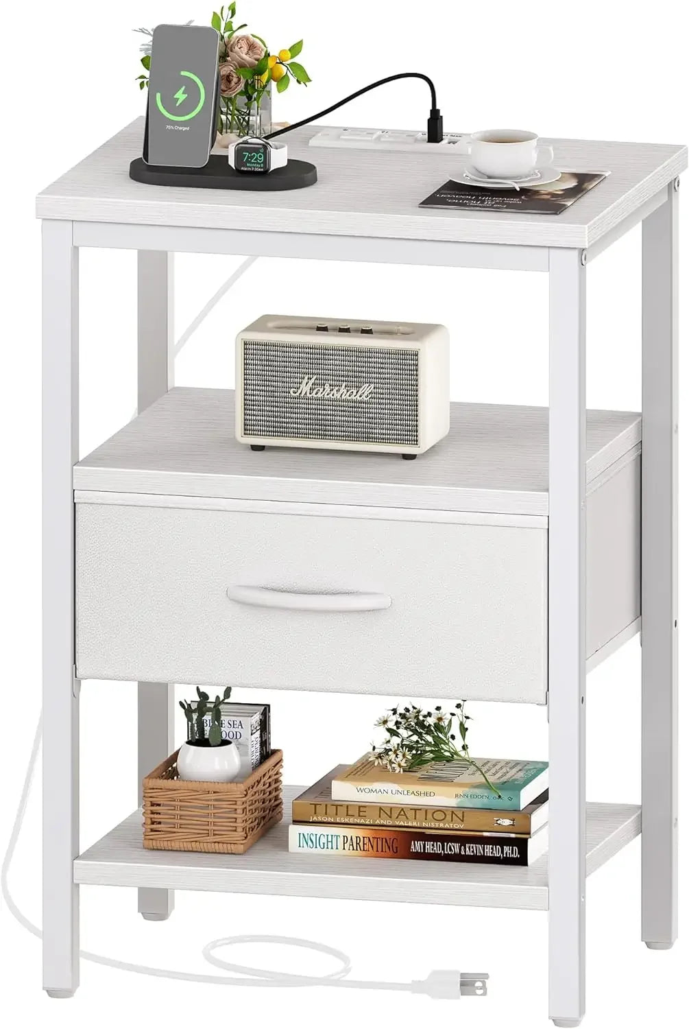 Set/ Bed Side Tables with Charging Station