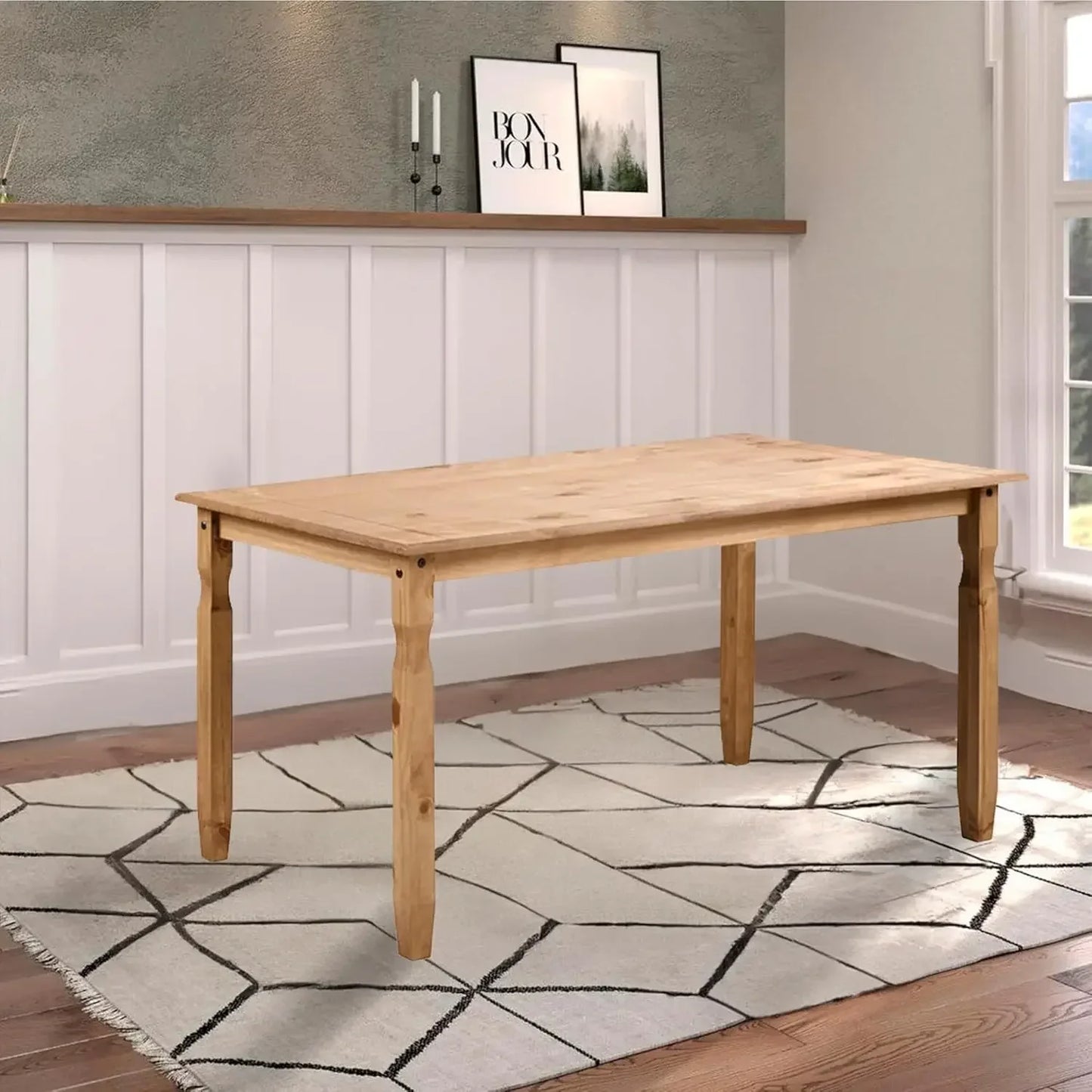 Farmhouse Table and Bench Dining Set