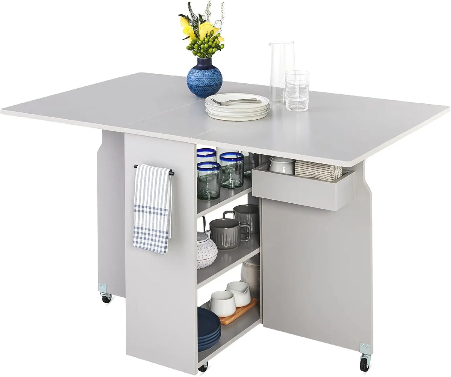 Folding Dining Table, Multipurpose Space Saving