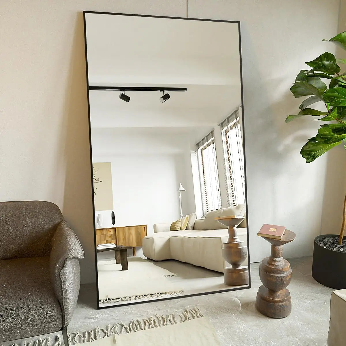 Large Full Length Floor Body Mirror with Stand
