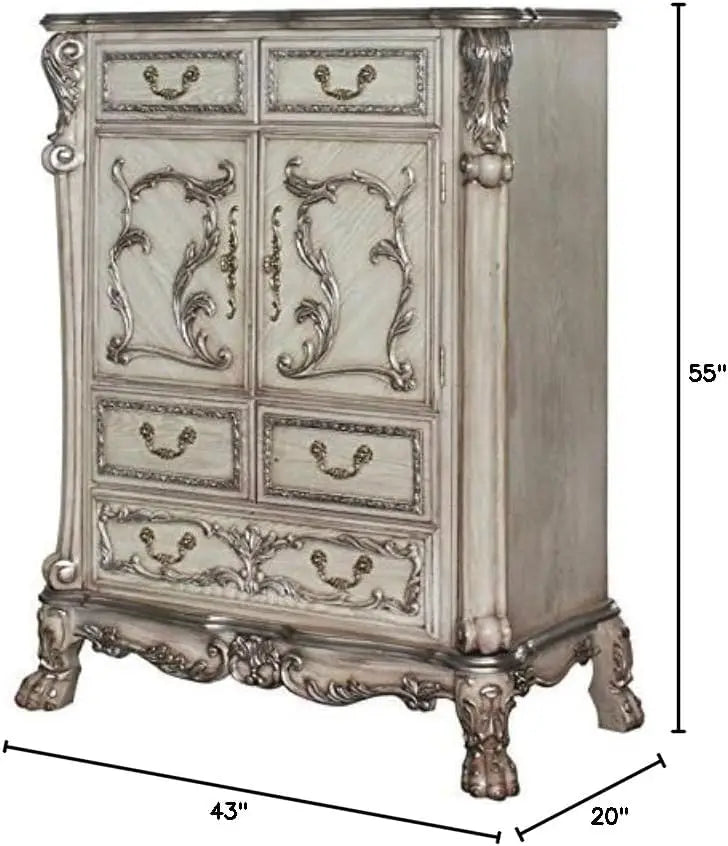 Dresden Chest in Vintage Bone White bedroom furniture