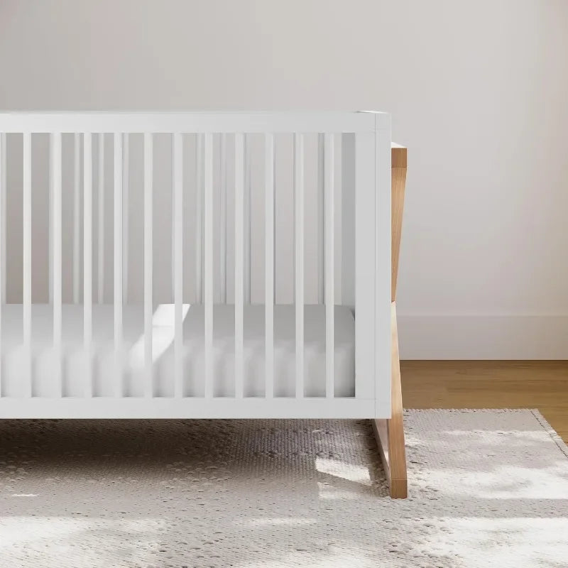 3-in-1 Convertible Crib (Vintage Driftwood) Easily Converts