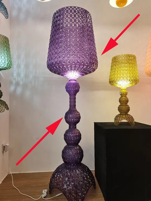 Italian Designer Hollow Goblet Acrylic Floor Lamp